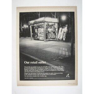 Print Ad The New Yorker Retail Outlet Newsstand June 1967 Night Street NYC